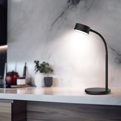 Сенсорна настільна LED лампа з регулюванням яскравості LED/4,5W/5V 3000/4000/6500K чорний