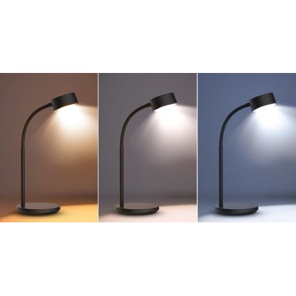 Светодиодная сенсорная настольная лампа с регулированием яркости LED/4,5W/5V 3000/4000/6500K черный