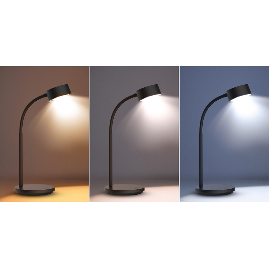 Светодиодная сенсорная настольная лампа с регулированием яркости LED/4,5W/5V 3000/4000/6500K черный