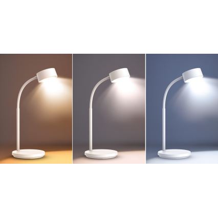 Сенсорна настільна LED лампа з регулюванням яскравості LED/4,5W/5V 3000/4000/6500K білий