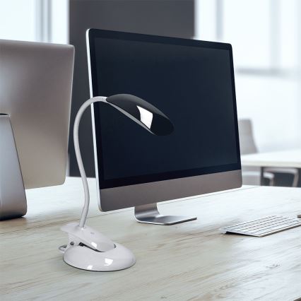 Світлодіодна настільна лампа з регульованою яскравістю podstavec i klip LED/5W/230V