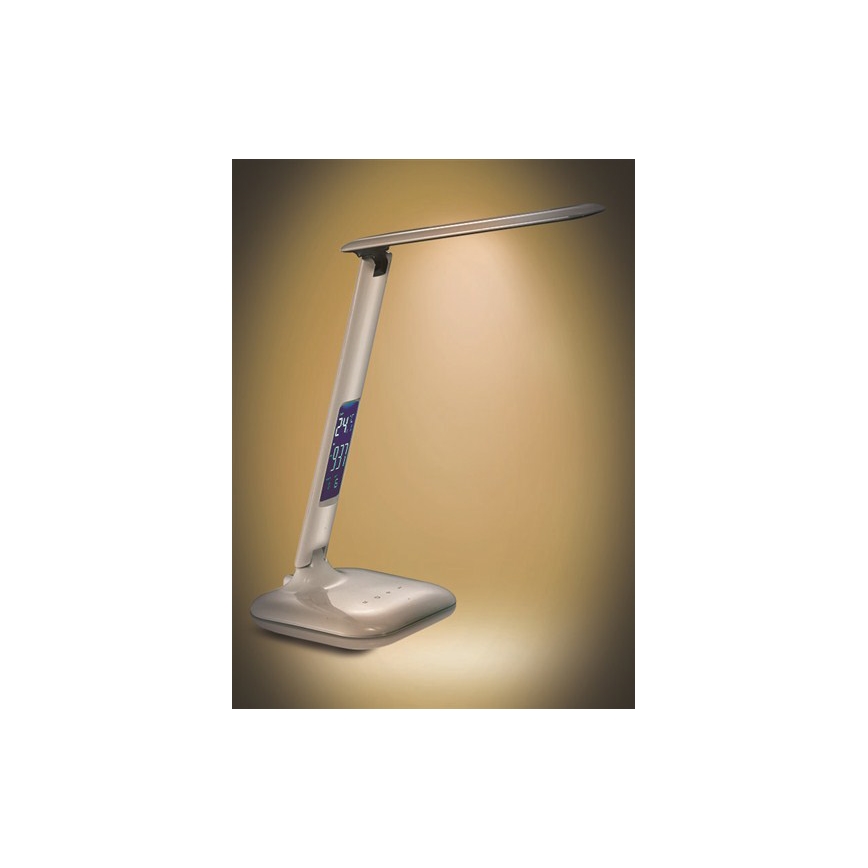Світлодіодна настільна лампа з регульованою яскравістю s displejem LED/6W/230V