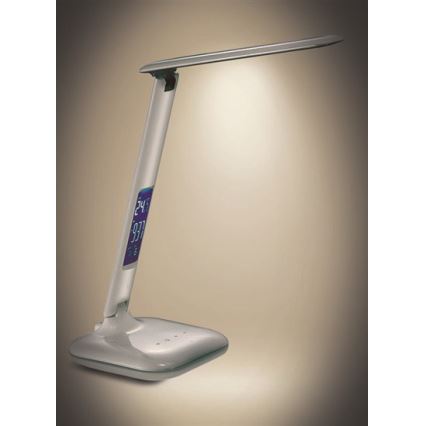 Світлодіодна настільна лампа з регульованою яскравістю s displejem LED/6W/230V
