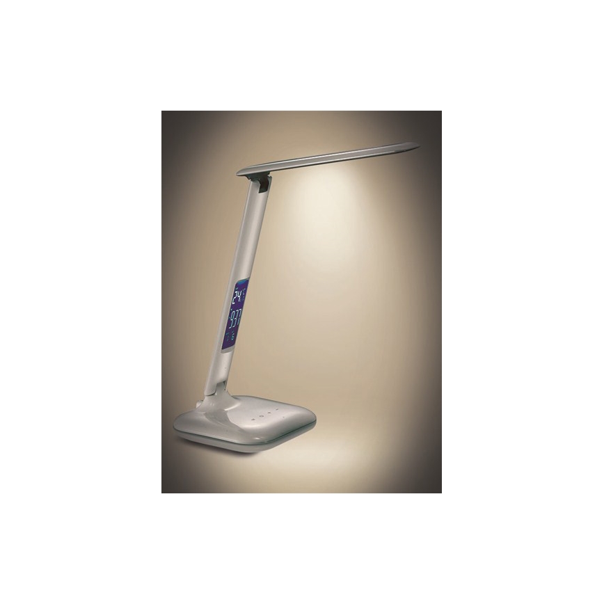 Світлодіодна настільна лампа з регульованою яскравістю s displejem LED/6W/230V