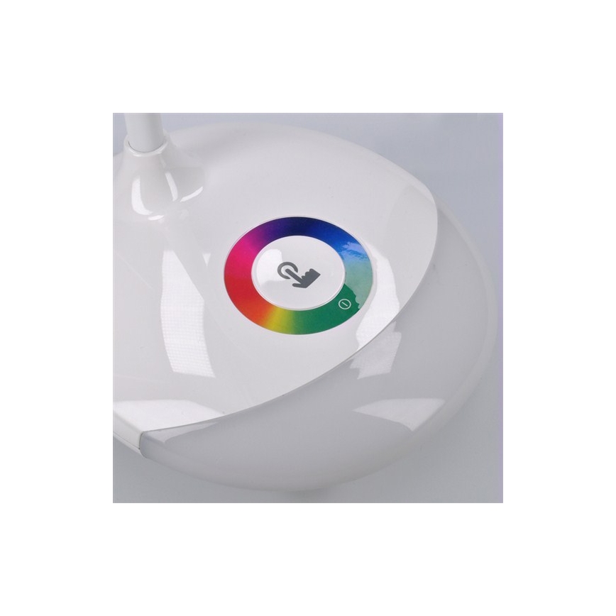 LED RGB Акумуляторна настільна лампа з регулятором яскравості LED/5W/5V 1800 mAh