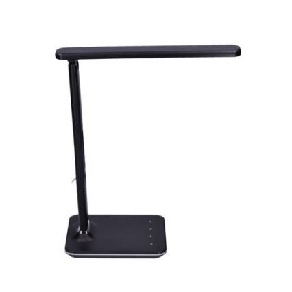 Светодиодная настольная лампа с регулированием яркости и дисплеем LED/9W/230V черный