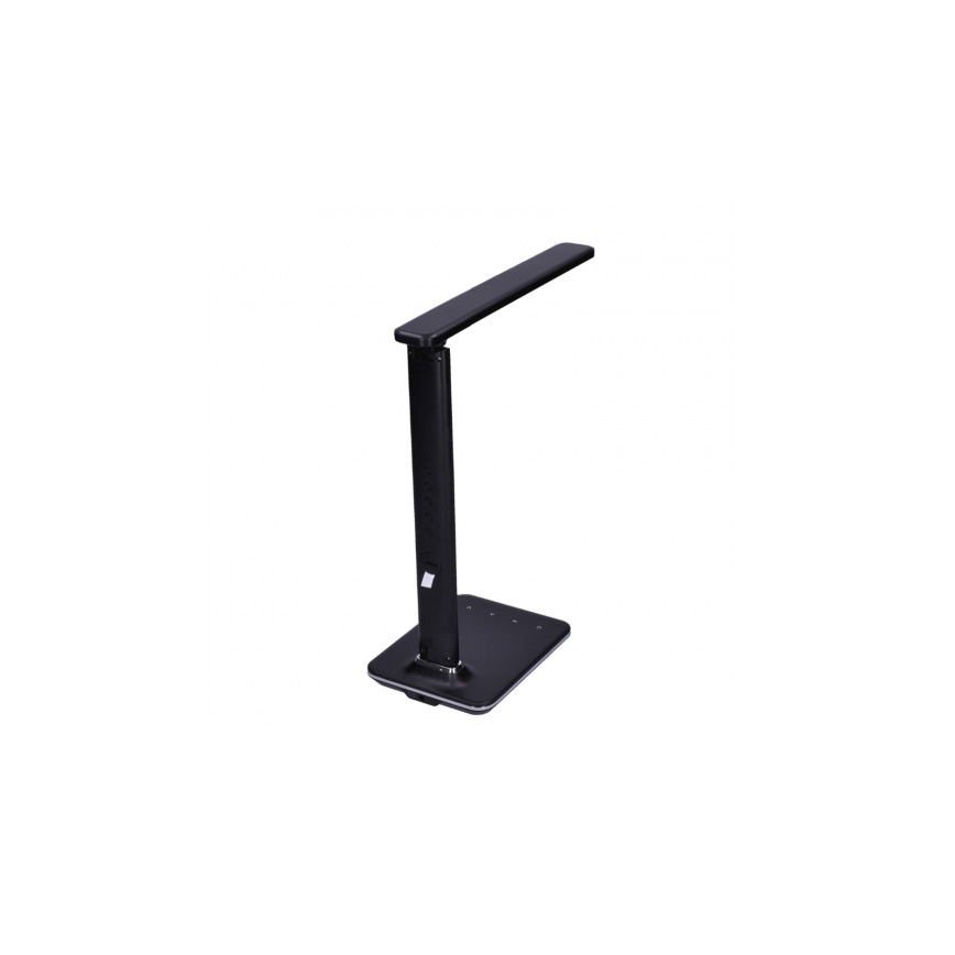 Светодиодная настольная лампа с регулированием яркости и дисплеем LED/9W/230V черный