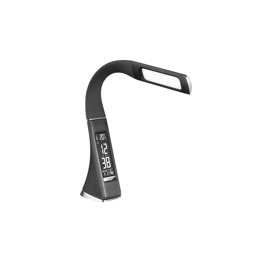 Светодиодная настольная лампа с регулированием яркости и дисплеем LED/6W/230V черный