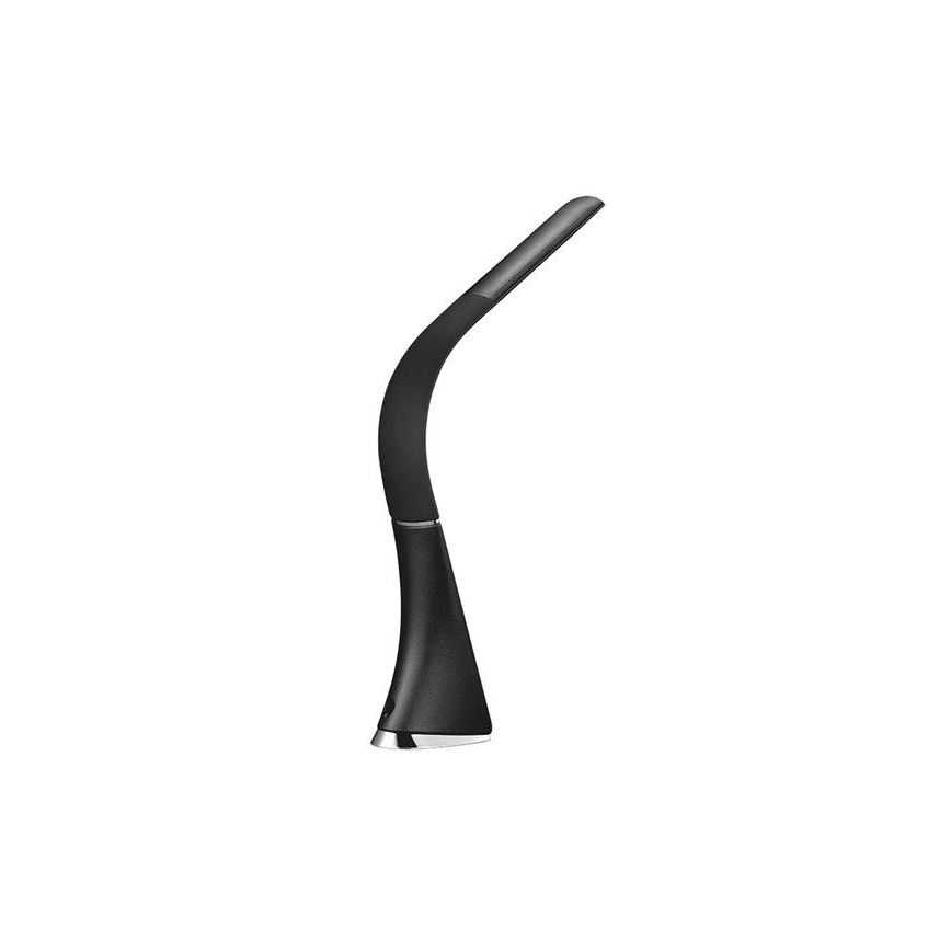 Светодиодная настольная лампа с регулированием яркости и дисплеем LED/6W/230V черный