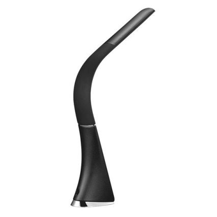 Світлодіодна настільна лампа з регульованою яскравістю s displejem LED/6W/230V чорний