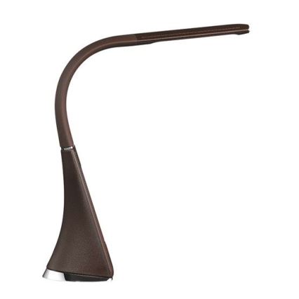 Светодиодная настольная лампа с регулированием яркости и дисплеем LED/6W/230V коричневый