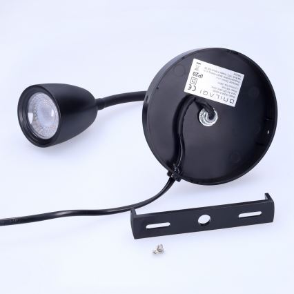 LED Настінна лампа з регулюванням яскравості LED/4W/230V чорний