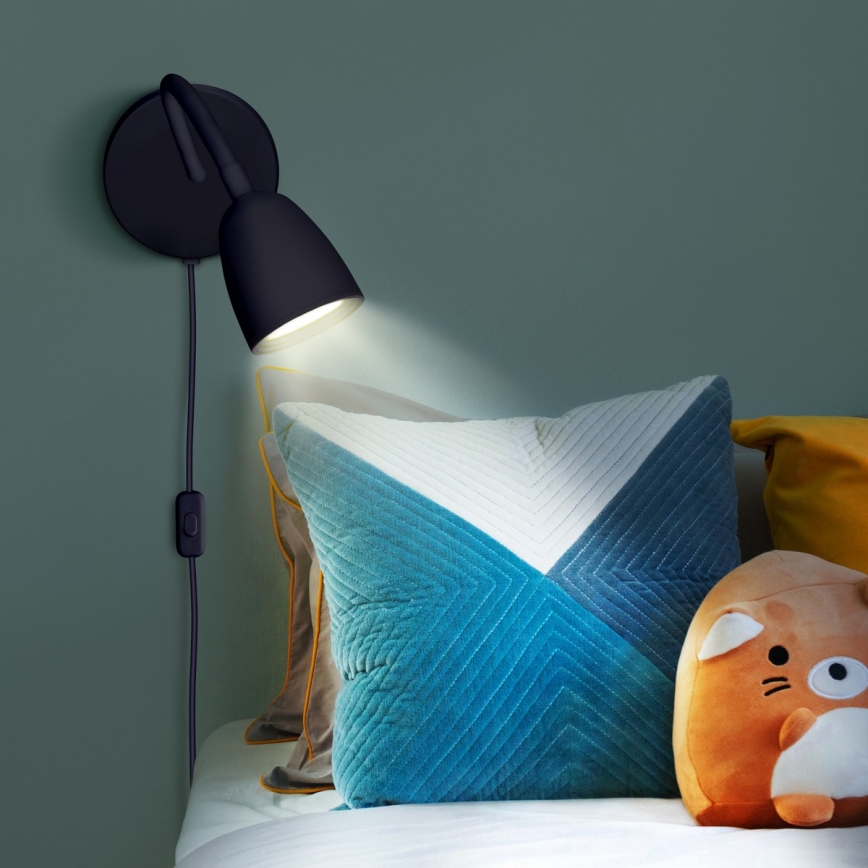 Светодиодная настенная лампа с регулированием яркости LED/4W/230V черный