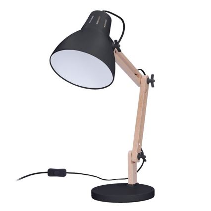 Настольная лампа FALUN 1xE27/25W/230V черный/дуб