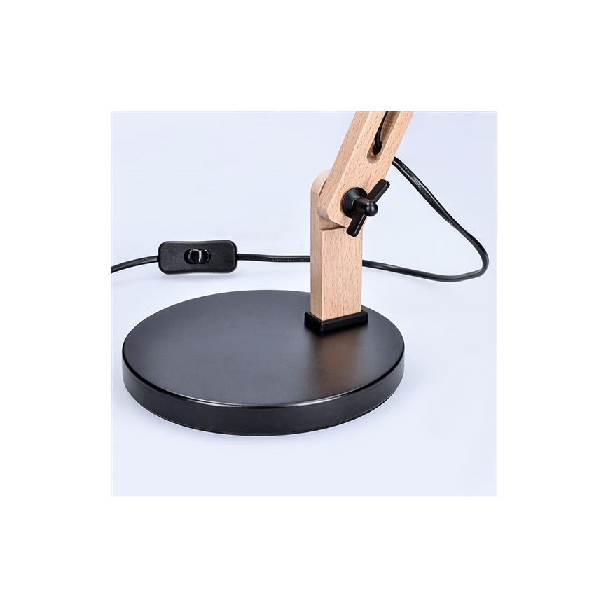 Настольная лампа FALUN 1xE27/25W/230V черный/дуб