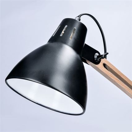 Настільна лампа FALUN 1xE27/25W/230V чорний/дуб