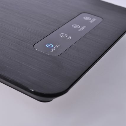 Светодиодная настольная лампа с регулированием яркости и дисплеем LED/8W/230V черный