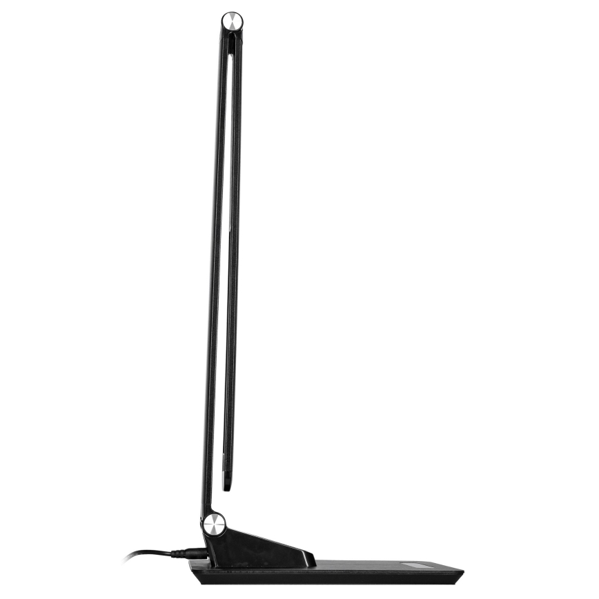 Светодиодная настольная лампа с регулированием яркости и дисплеем LED/8W/230V черный