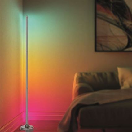 Світлодіодний RGB торшер з регулюванням яскравості RAINBOW LED/18W/230V Wi-Fi Tuya + пульт ДК
