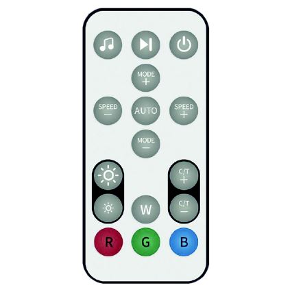 Світлодіодний RGB торшер з регулюванням яскравості RAINBOW LED/18W/230V Wi-Fi Tuya + пульт ДК