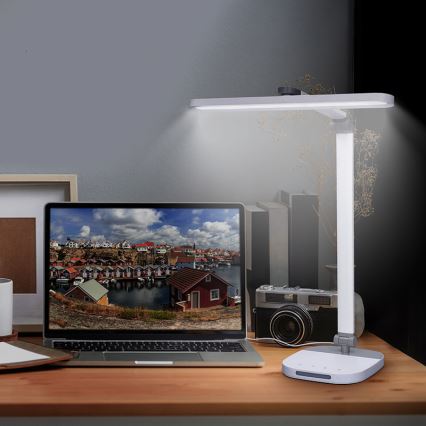 Светодиодная сенсорная настольная лампа с регулированием яркости LED/10W/5V 3000/4000/5000K белый