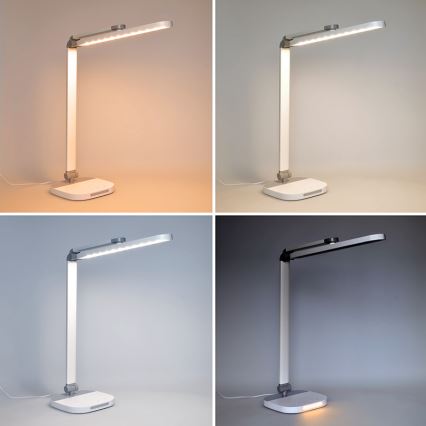 Светодиодная сенсорная настольная лампа с регулированием яркости LED/10W/5V 3000/4000/5000K белый
