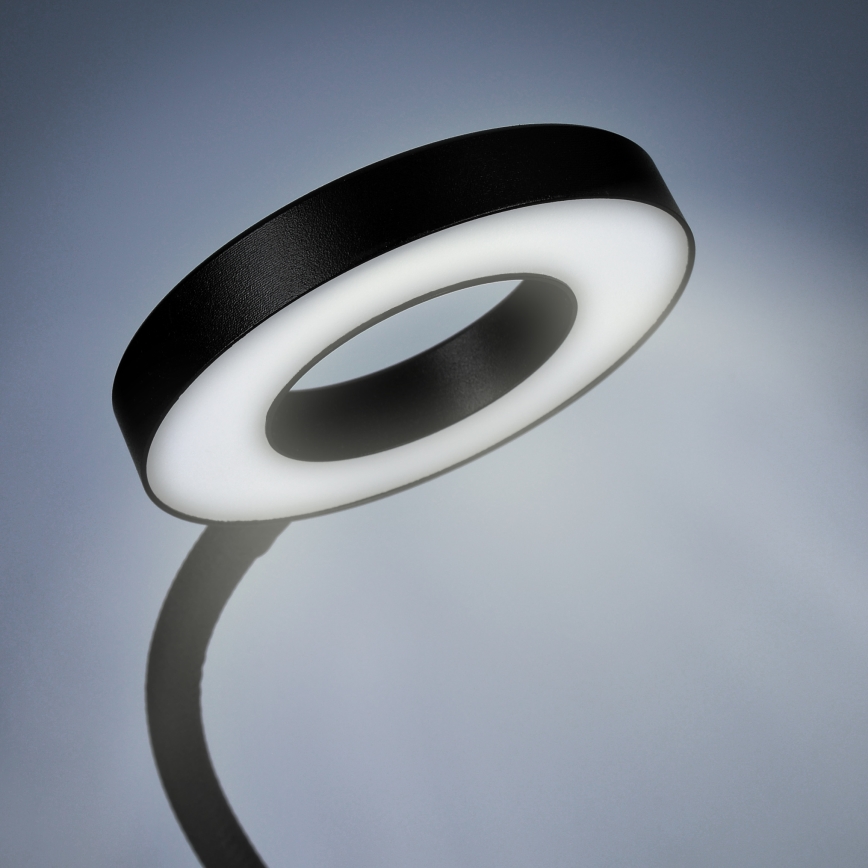 Регульована настільна світлодіодна лампа зі затискачем LED/8W/230V 3000/4000/5000K чорна