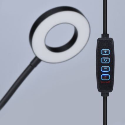 Настільна LED лампа з регулюванням яскравості з затискачем LED/8W/230V 3000/4000/5000K чорний