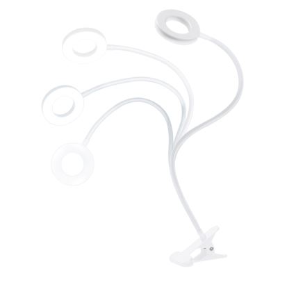 Диммируемая настольная лампа с зажимом LED, 8 Вт, 230 В, 3000/4000/5000 К, белая