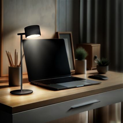 LED Сенсорна акумуляторна лампа з регулюванням яскравості 3в1 LED/4W/2000 mAh 3000/4000/6500K чорний
