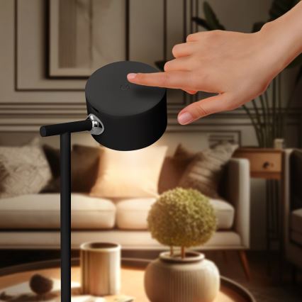 LED Сенсорна акумуляторна лампа з регулюванням яскравості 3в1 LED/4W/2000 mAh 3000/4000/6500K чорний