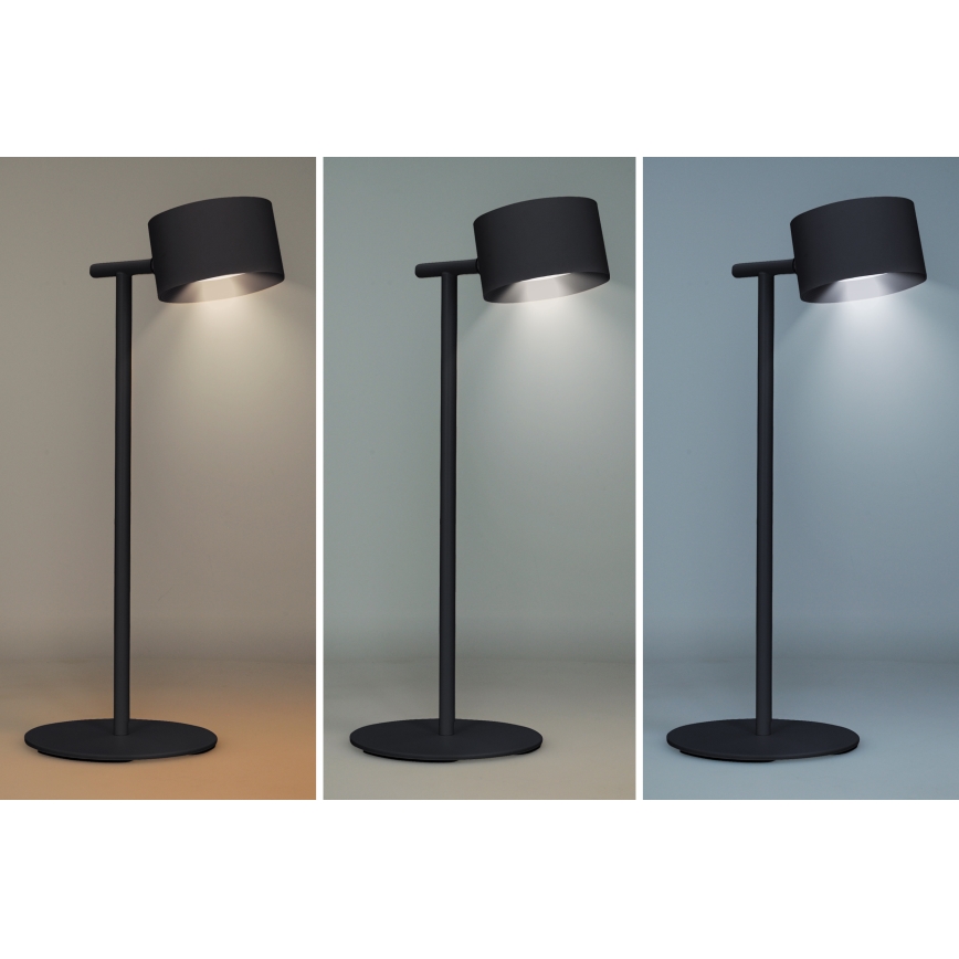 LED Сенсорна акумуляторна лампа з регулюванням яскравості 3в1 LED/4W/2000 mAh 3000/4000/6500K чорний