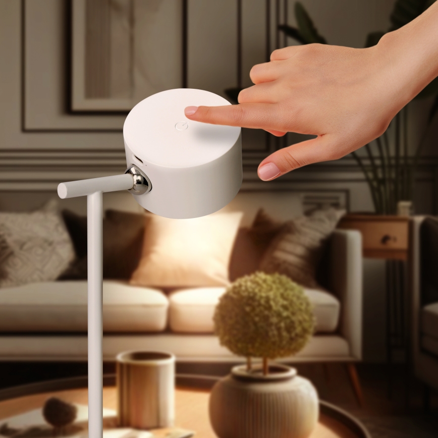 LED Сенсорна акумуляторна лампа з регулюванням яскравості 3в1 LED/4W/2000 mAh 3000/4000/6500K білий