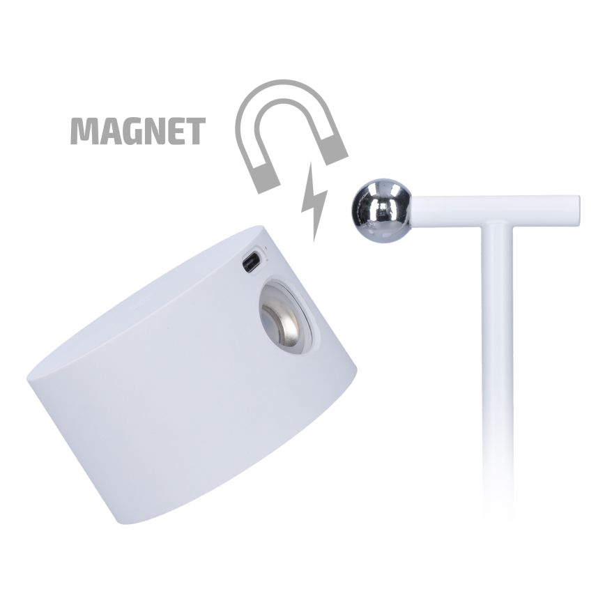 LED Сенсорна акумуляторна лампа з регулюванням яскравості 3в1 LED/4W/2000 mAh 3000/4000/6500K білий