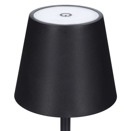 Диммируемая перезаряжаемая сенсорная настольная лампа LUCCA LED/3,7V 3000/4000/6500K 2000 mAh чёрная