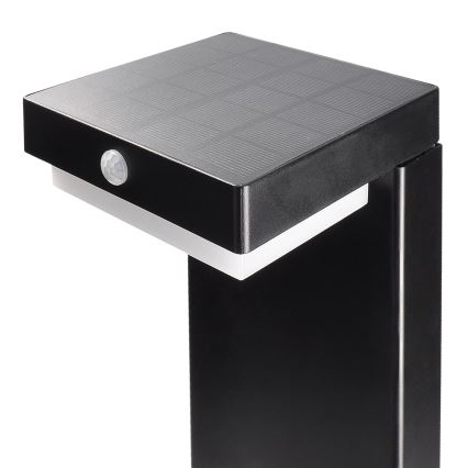 Світлодіодна сонячна лампа з датчиком руху та сутінків PALERMO LED/5W/5V 2000 mAh IP54 чорна