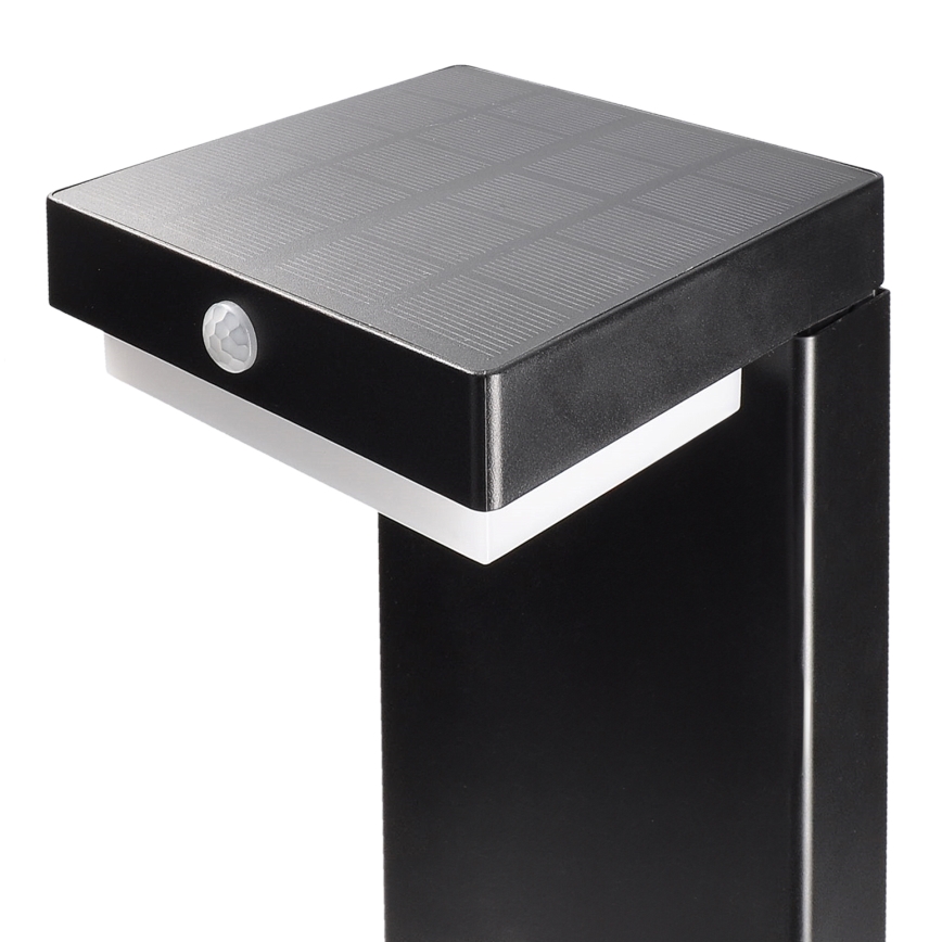Світлодіодна сонячна лампа з датчиком руху та сутінків PALERMO LED/5W/5V 2000 mAh IP54 чорна