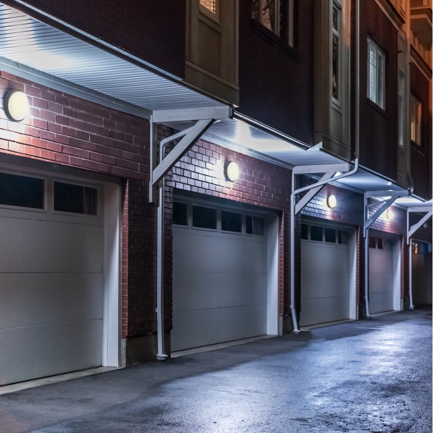 Вуличний світлодіодний настінний світильник LED/13W/230V 4000K IP54 сірий круглий