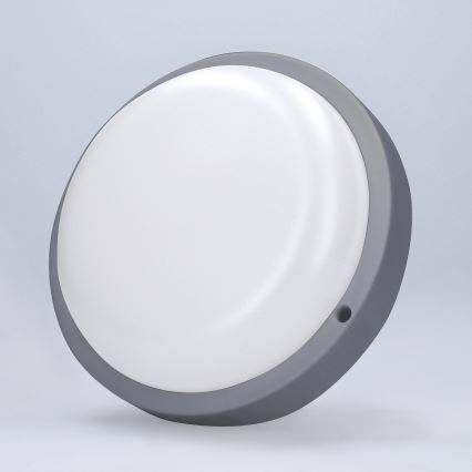 Вуличний світлодіодний настінний світильник LED/13W/230V 4000K IP54 сірий круглий