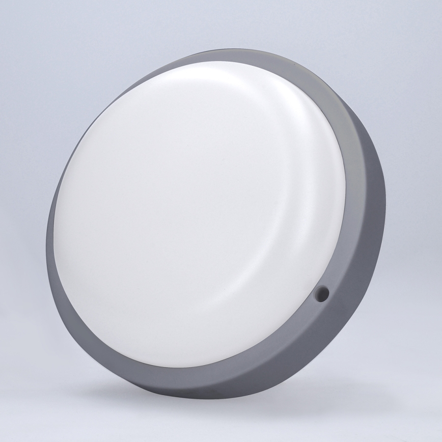 Вуличний світлодіодний настінний світильник LED/13W/230V 4000K IP54 сірий круглий