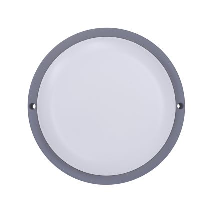 Вуличний світлодіодний настінний світильник LED/13W/230V 4000K IP54 сірий круглий