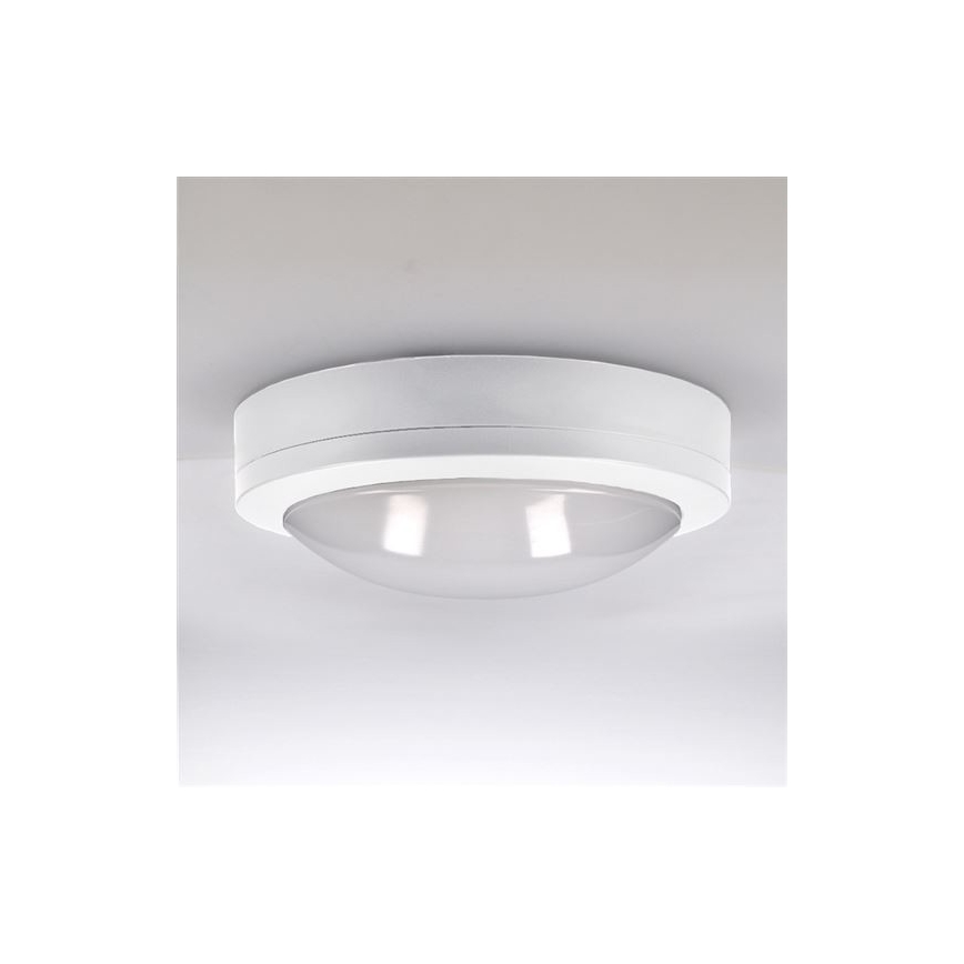 Вуличний світлодіодний стельовий світильник SIENA LED/13W/230V IP54 діаметр 17 см білий
