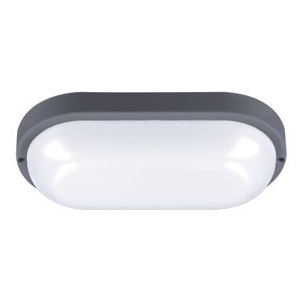 Уличный светодиодный настенный светильник LED/20W/230V 4000K IP54 серый овальный