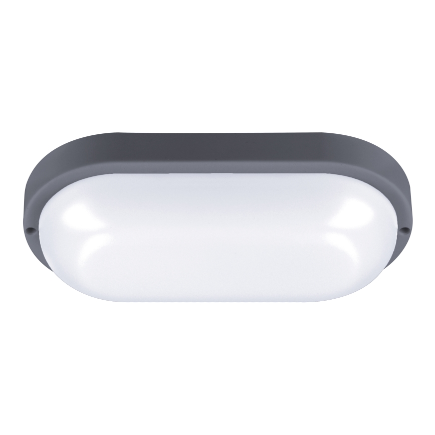 Уличный светодиодный настенный светильник LED/20W/230V 4000K IP54 серый овальный