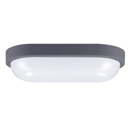 Уличный светодиодный настенный светильник LED/20W/230V 4000K IP54 серый овальный