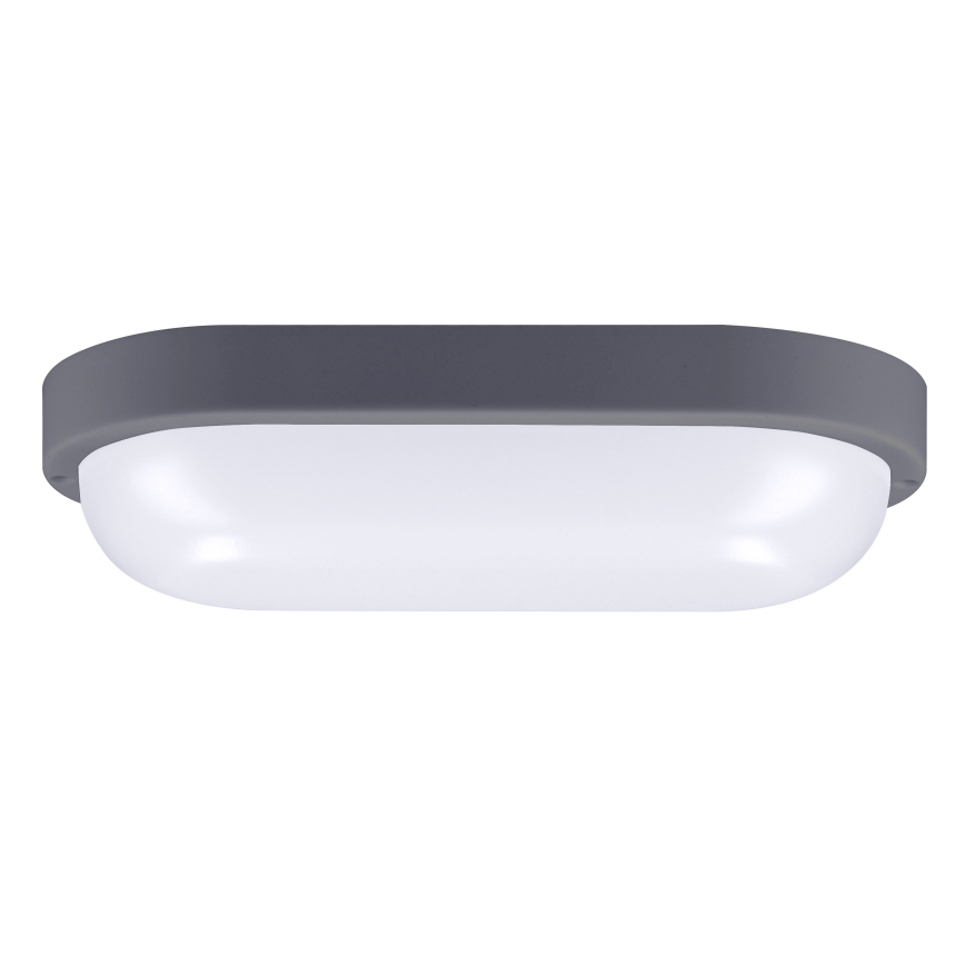 Уличный светодиодный настенный светильник LED/20W/230V 4000K IP54 серый овальный
