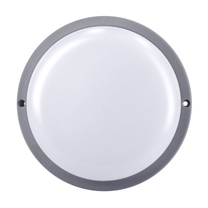 Вуличний світлодіодний настінний світильник LED/20W/230V 4000K IP54 сірий круглий