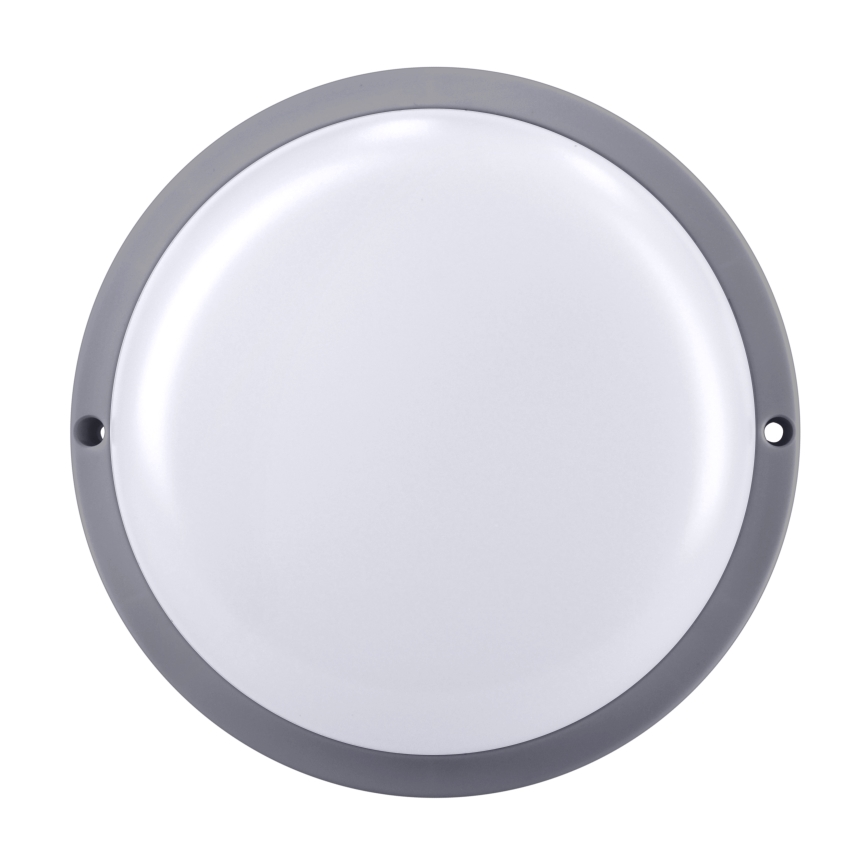 Вуличний світлодіодний настінний світильник LED/20W/230V 4000K IP54 сірий круглий