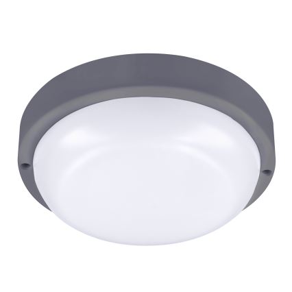 Вуличний світлодіодний настінний світильник LED/20W/230V 4000K IP54 сірий круглий