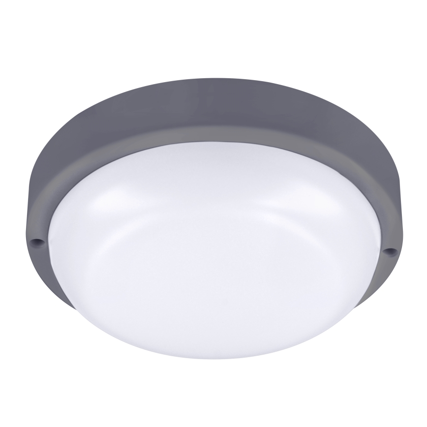 Вуличний світлодіодний настінний світильник LED/20W/230V 4000K IP54 сірий круглий